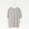 ナローボーダー　クルーネック半袖Tシャツ