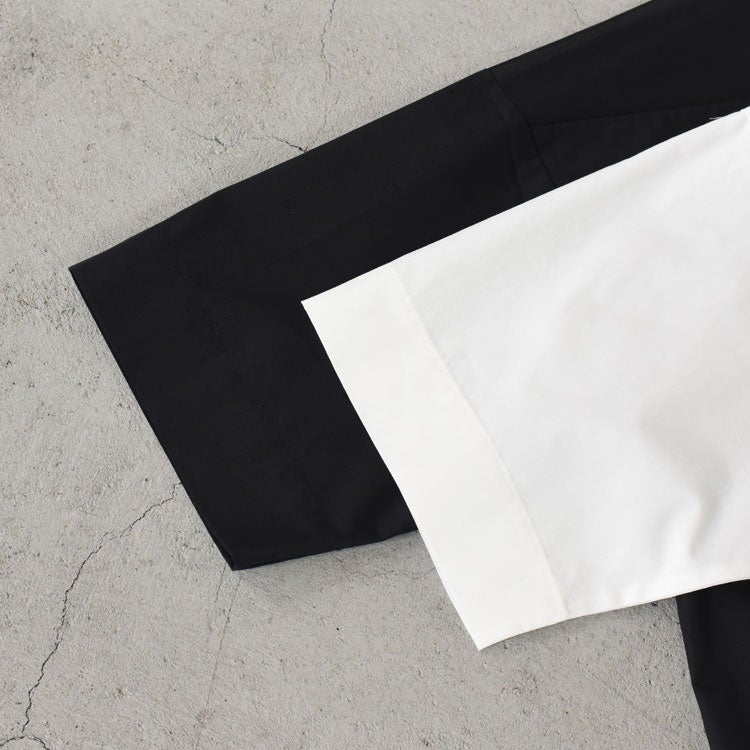 sheer shoulder stand collar wide shirt シアーショルダースタンドカラーワイドシャツ