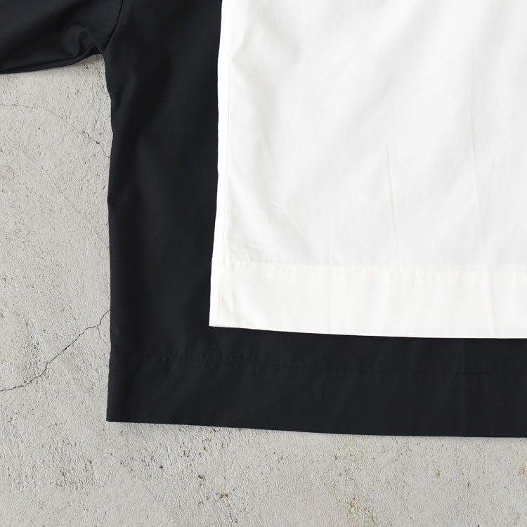 sheer shoulder stand collar wide shirt シアーショルダースタンドカラーワイドシャツ