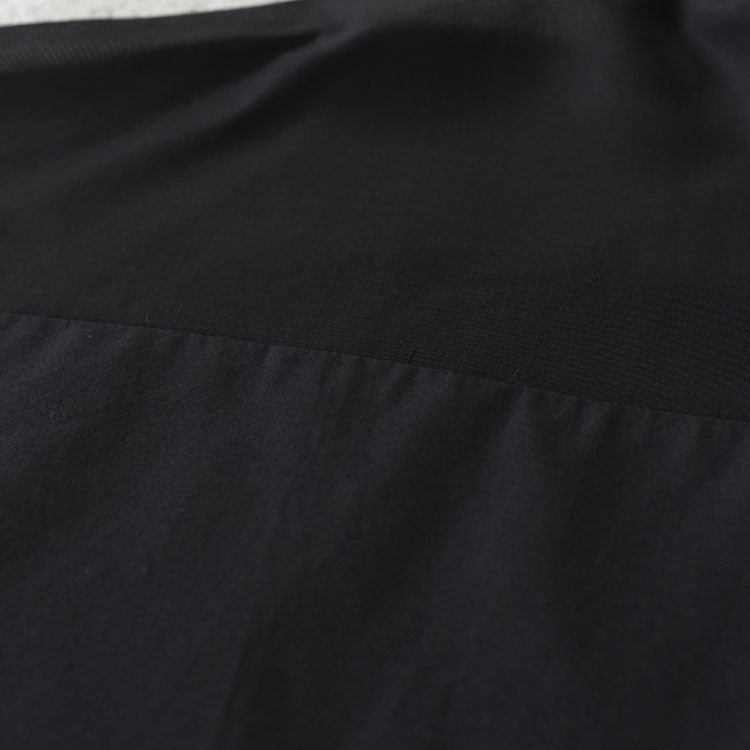 sheer shoulder stand collar wide shirt シアーショルダースタンドカラーワイドシャツ