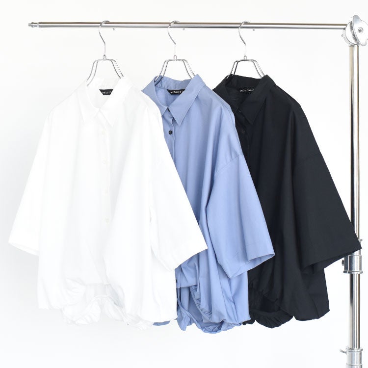 half slv ballon shirt ハーフスリーブバルーンシャツ