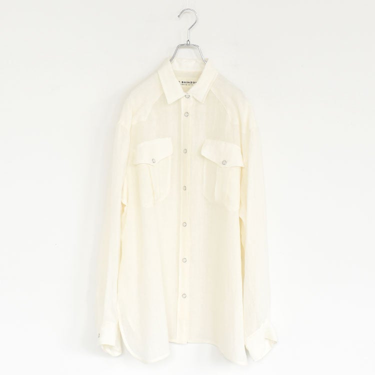 SALE 20％OFF】LINEN WESTERN SHIRT リネンウエスタンシャツ/26MMSBL05