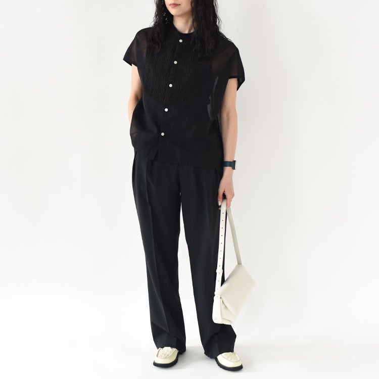 ORGANDY FRENCH BLOUSE オーガンジーフレンチブラウス