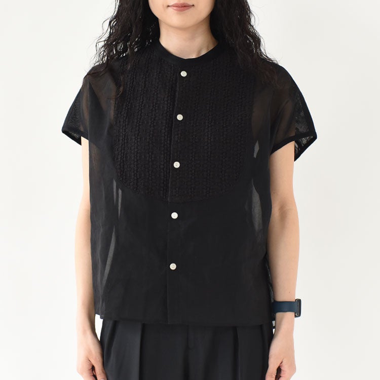 ORGANDY FRENCH BLOUSE オーガンジーフレンチブラウス