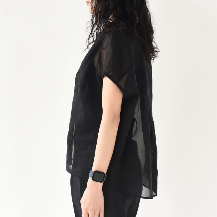 ORGANDY FRENCH BLOUSE オーガンジーフレンチブラウス