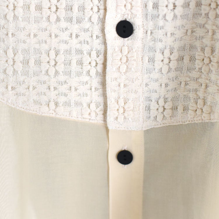 ORGANDY FRENCH BLOUSE オーガンジーフレンチブラウス