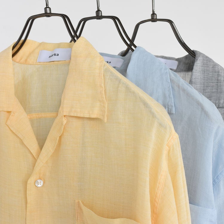RAMIE CHAMBRAY OPEN COLLER L/S SHIRT ラミーシャンブレー  オープンカラー L/S シャツ