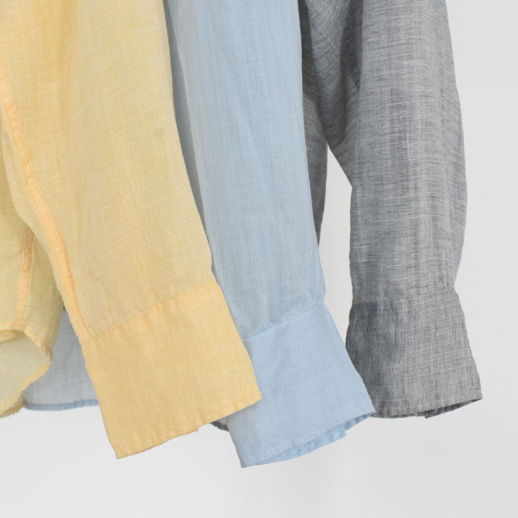 RAMIE CHAMBRAY OPEN COLLER L/S SHIRT ラミーシャンブレー  オープンカラー L/S シャツ