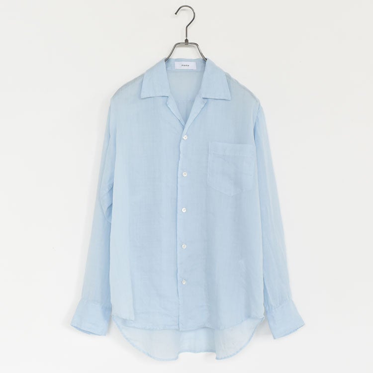 RAMIE CHAMBRAY OPEN COLLER L/S SHIRT ラミーシャンブレー  オープンカラー L/S シャツ