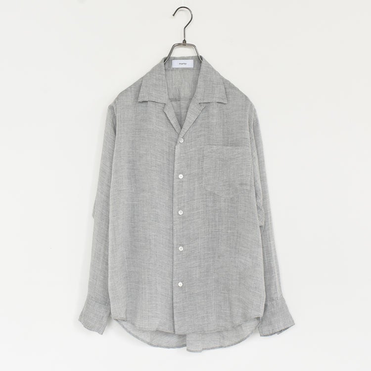 RAMIE CHAMBRAY OPEN COLLER L/S SHIRT ラミーシャンブレー  オープンカラー L/S シャツ