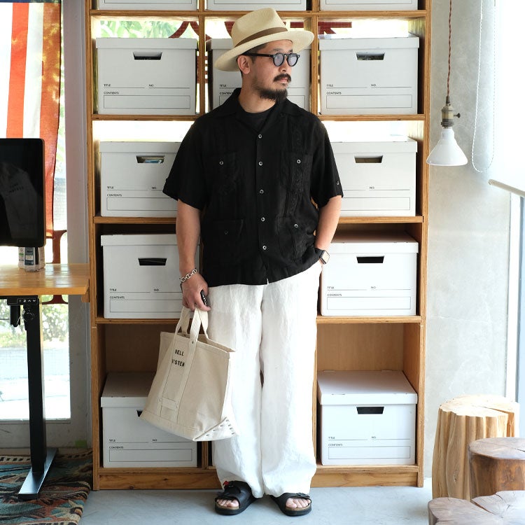 LINEN GUAYABERA SHIRT リネン グァジャベーラシャツ/782-6123008