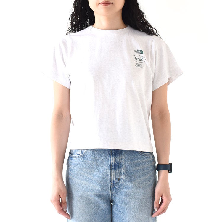 GAR SMALLER TYPOGRAPHIC WHITE S/S GARスモーラータイポグラフィックショートスリーブティー