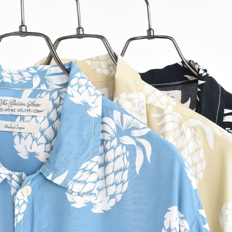 PINEAPPLE PRINT ALOHA SHIRT パイナップル柄アロハシャツ