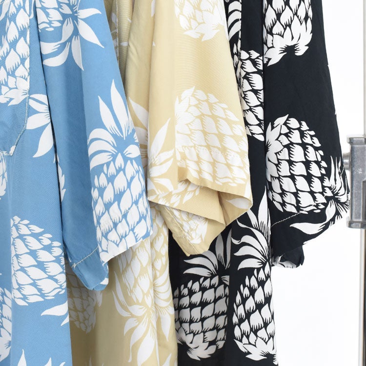 PINEAPPLE PRINT ALOHA SHIRT パイナップル柄アロハシャツ