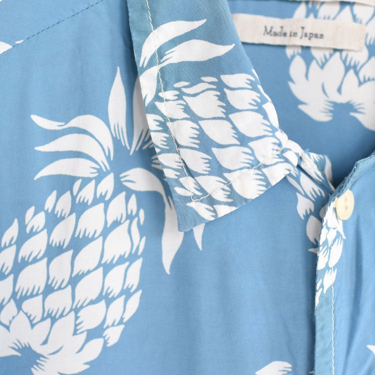 SALE 30％OFF】PINEAPPLE PRINT ALOHA SHIRT パイナップル柄アロハ