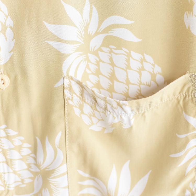 PINEAPPLE PRINT ALOHA SHIRT パイナップル柄アロハシャツ