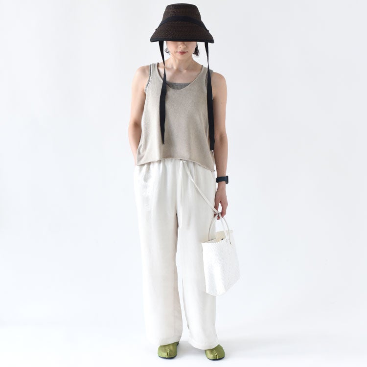 SATIN SLIT PANTS サテンスリットパンツ