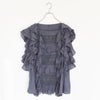 frill lace nosleeve blouse フリルレースノースリーブブラウス