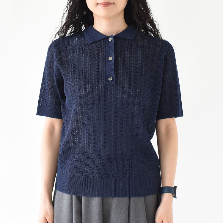 KNIT POLO P/O ニットポロシャツプルオーバー