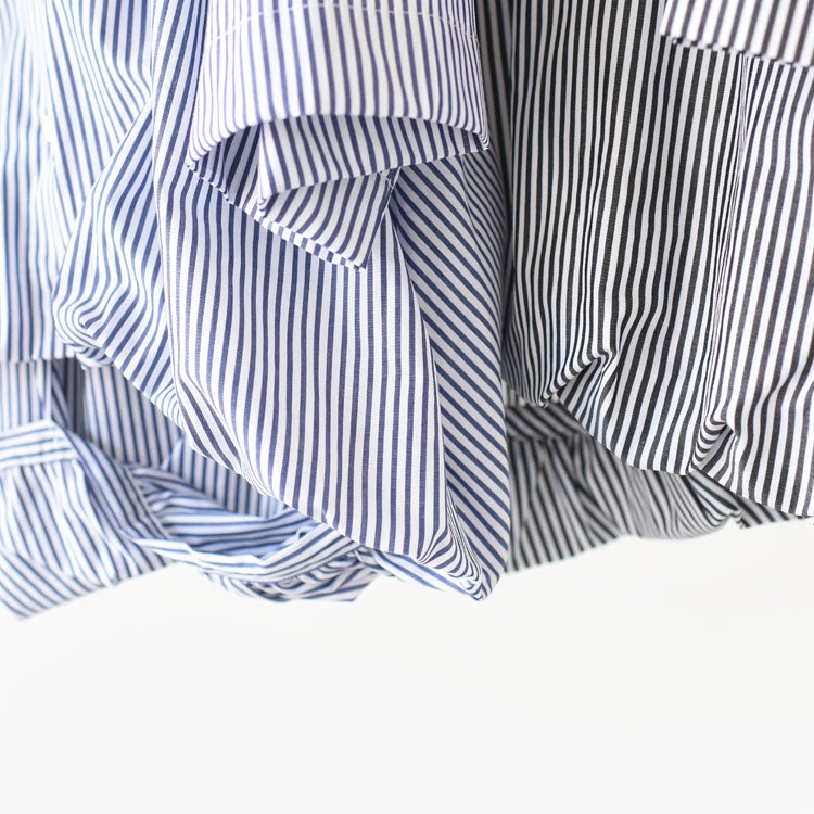 stripe half slv ballon shirt ストライプハーフスリーブバルーンシャツ