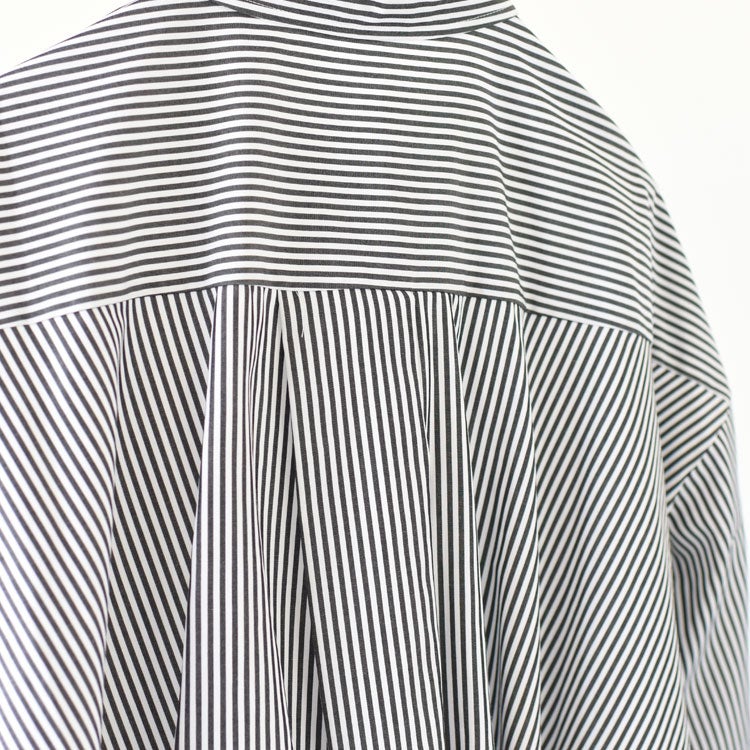 stripe half slv ballon shirt ストライプハーフスリーブバルーンシャツ