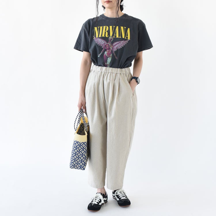 cotton linen wide easy pants　コットンリネンワイドイージーパンツ