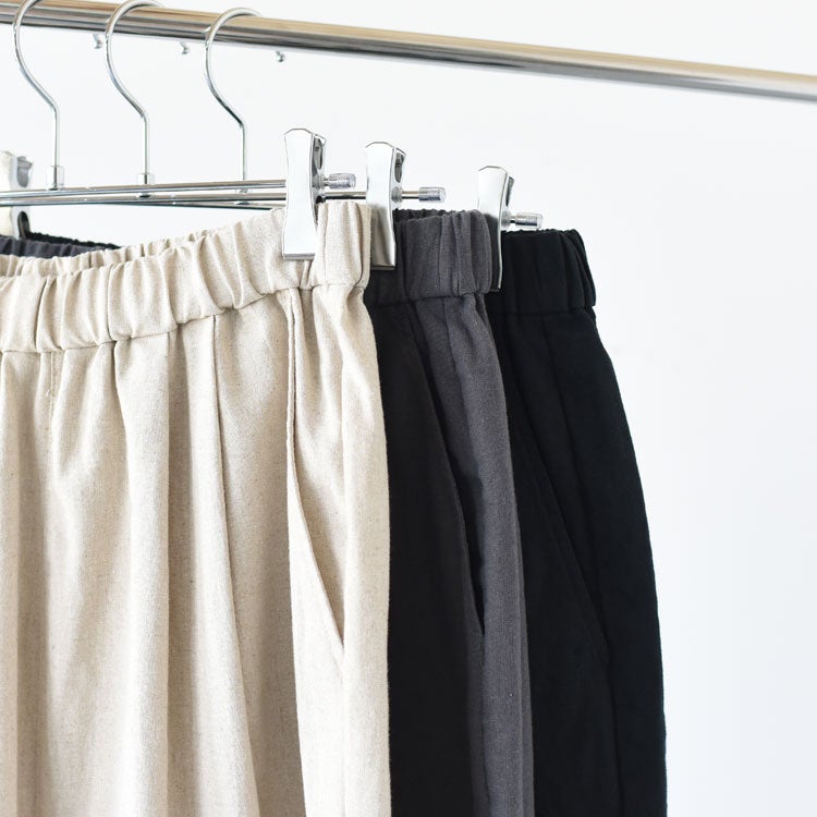 cotton linen wide easy pants　コットンリネンワイドイージーパンツ