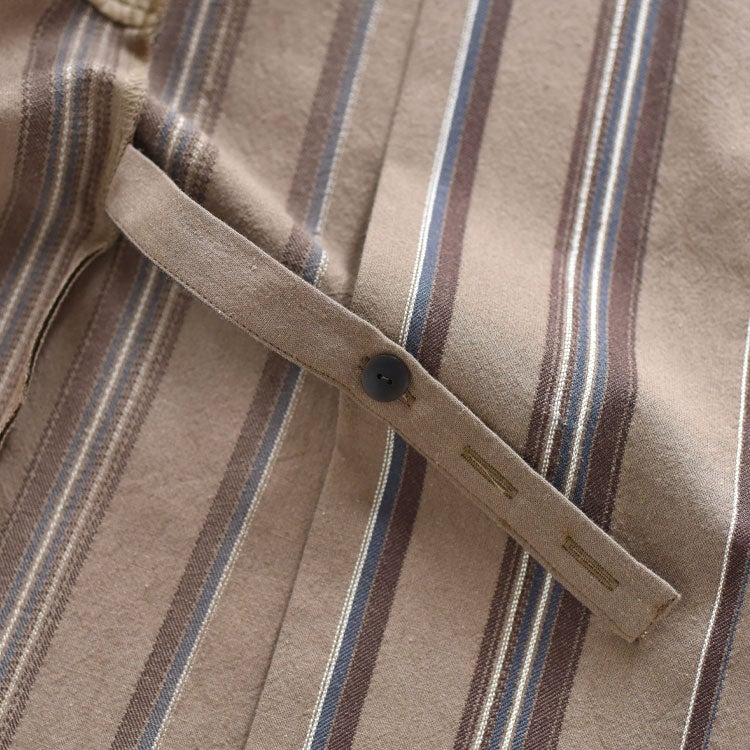 LINEN STRIPED WRAP SKIRT リネンストライプラップスカート