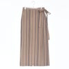 LINEN STRIPED WRAP SKIRT リネンストライプラップスカート