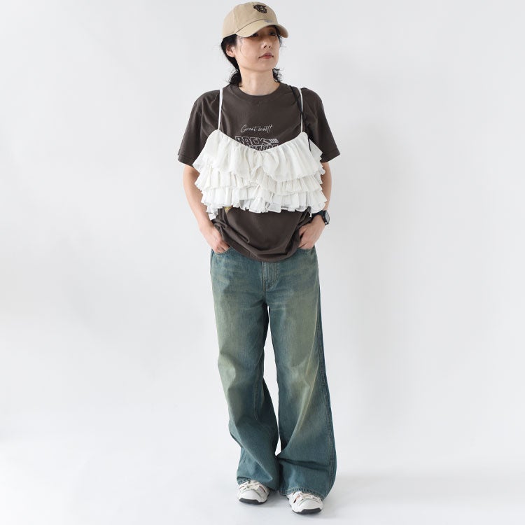 Mesh Frill Camisole メッシュフリルキャミソール