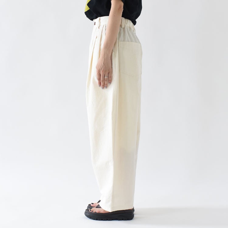 HEMP THREE TUCK WIDE PANTS ヘンプスリータックワイドパンツ