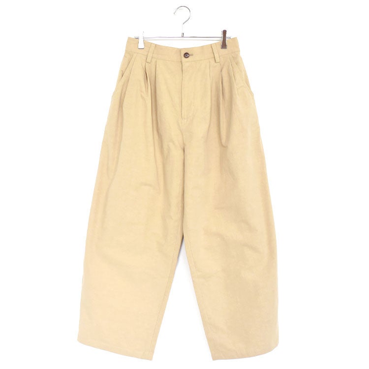 HEMP THREE TUCK WIDE PANTS ヘンプスリータックワイドパンツ