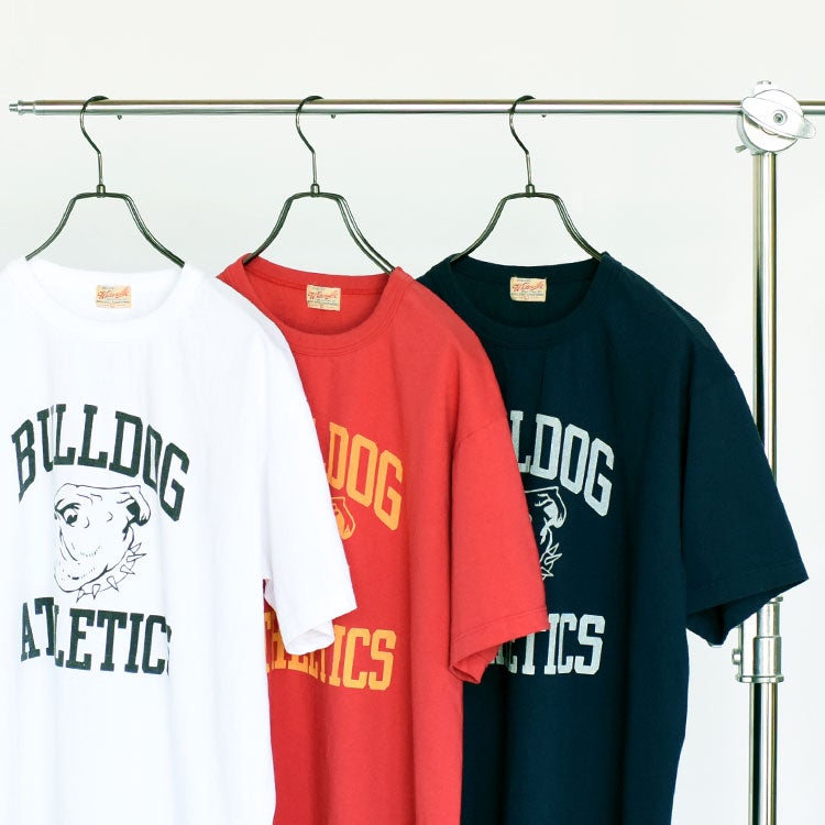 WHITESVILLE 18/- S/S T-SHIRTS W/PRINT Whitesville BULLDOGプリント半袖Tシャツ