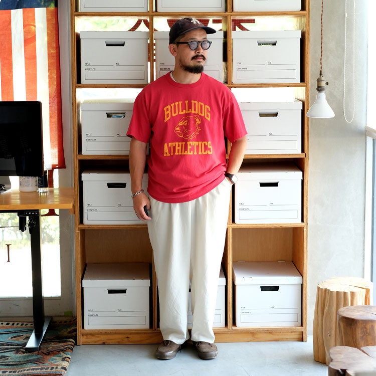 WHITESVILLE 18/- S/S T-SHIRTS W/PRINT Whitesville BULLDOGプリント半袖Tシャツ