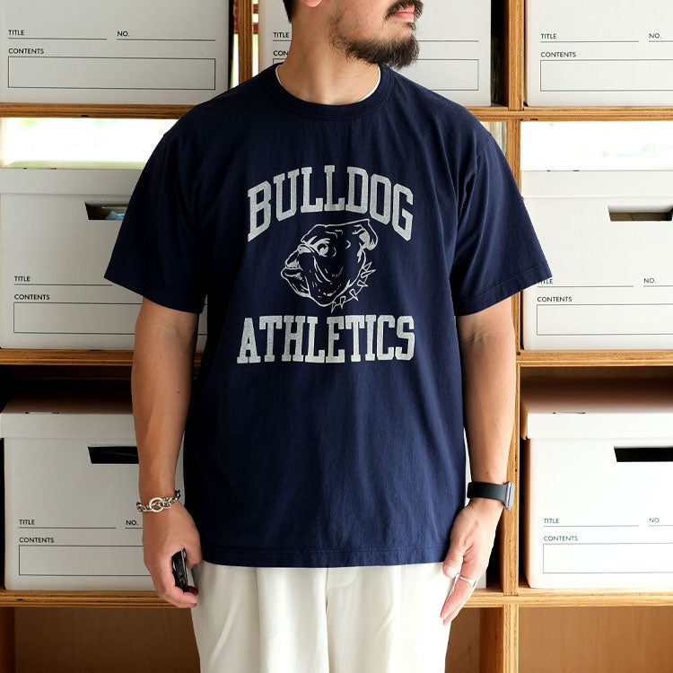 WHITESVILLE 18/- S/S T-SHIRTS W/PRINT Whitesville BULLDOGプリント半袖Tシャツ