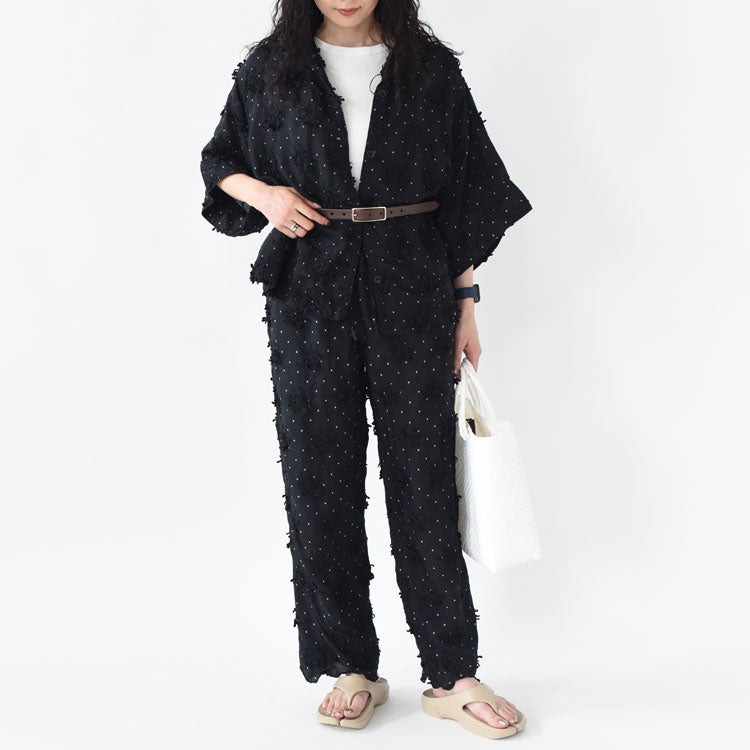 dot 3D rayon shuntang easy pants ドット3Dレーヨンシュンタンイージーパンツ