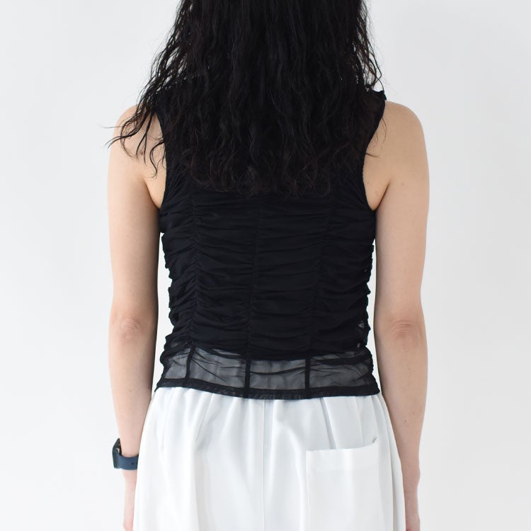 Tulle Gather Tanktop チュールギャザータンクトップ