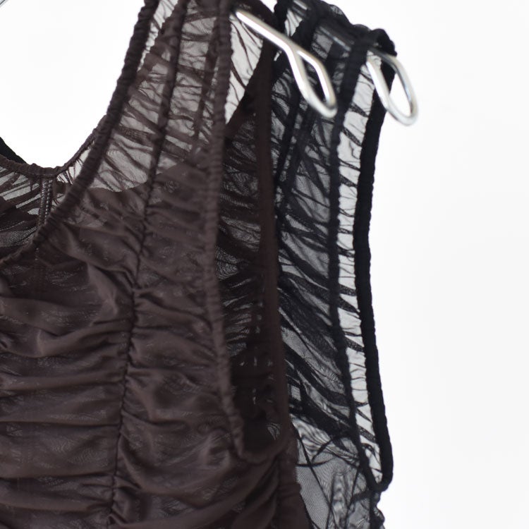 Tulle Gather Tanktop チュールギャザータンクトップ