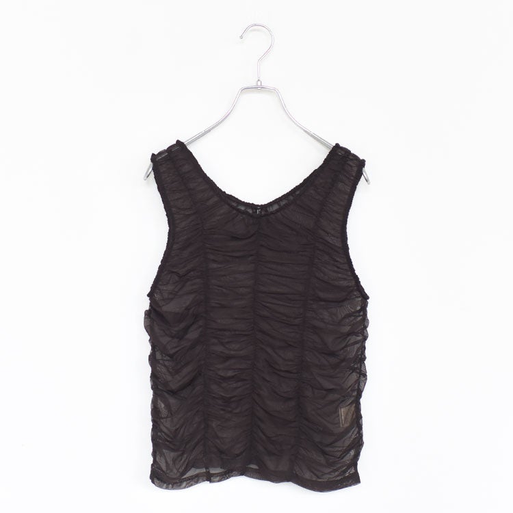 Tulle Gather Tanktop チュールギャザータンクトップ