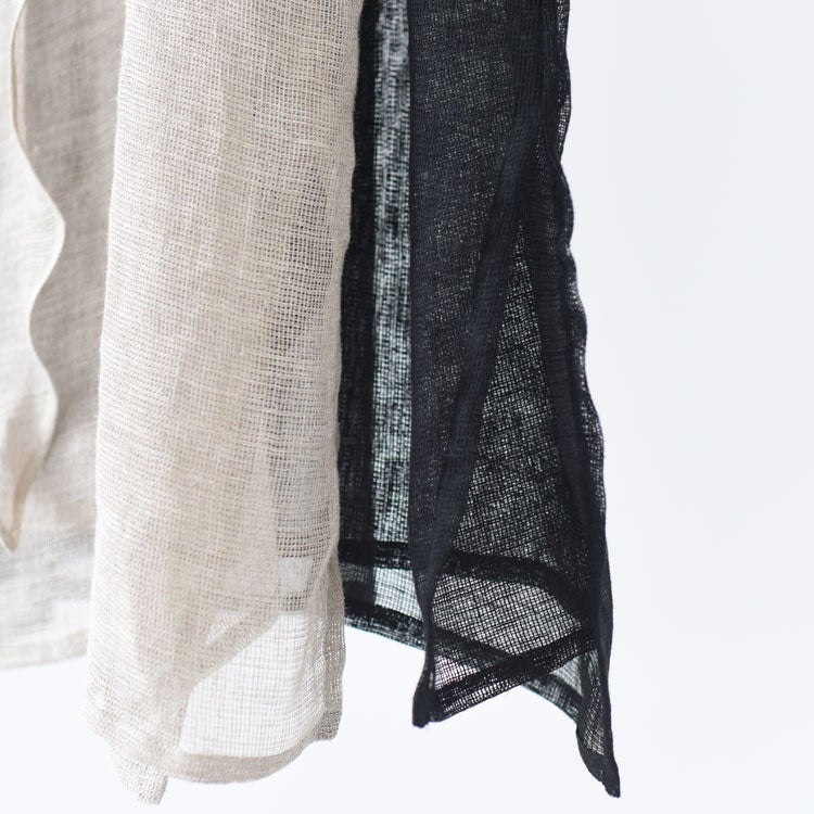 LINEN MESH STOLE FRILL BLOUSE リネンメッシュストールフリルブラウス