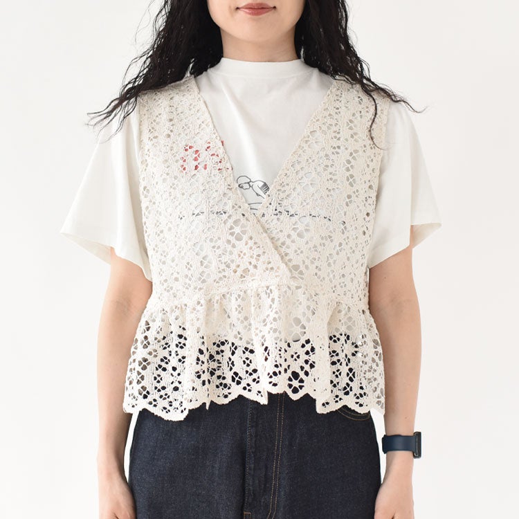 CLOCHET RACE VEST クロシェレースベスト