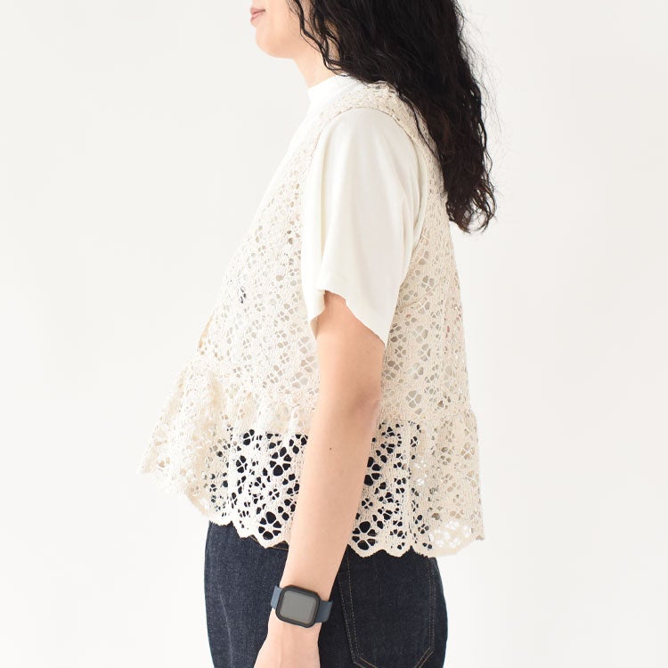 CLOCHET RACE VEST クロシェレースベスト