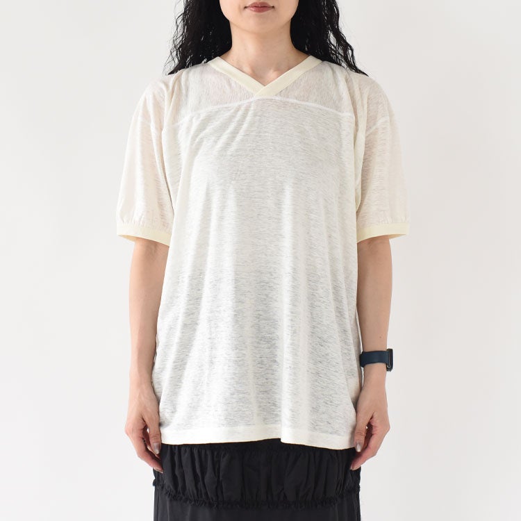 LINEN FOOTBALL TEE リネンフットボールT