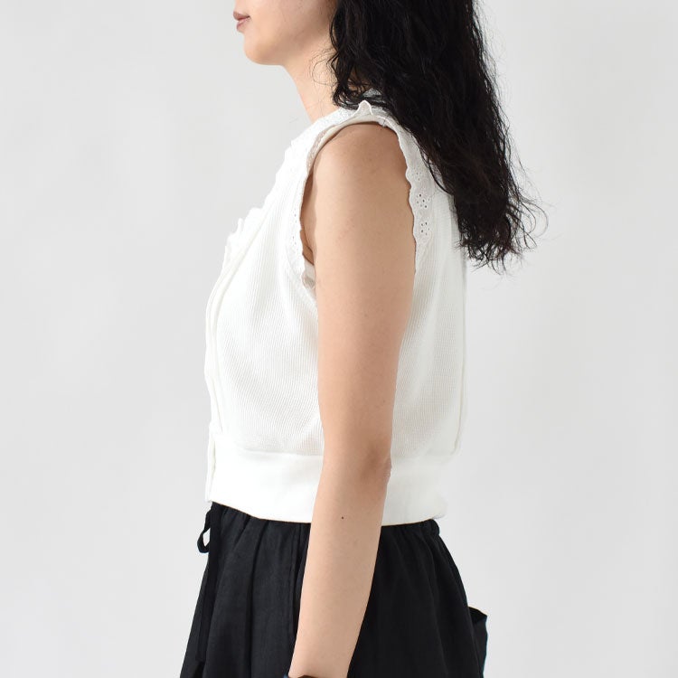 WAFFLE FRILL VEST ワッフルフリルベスト