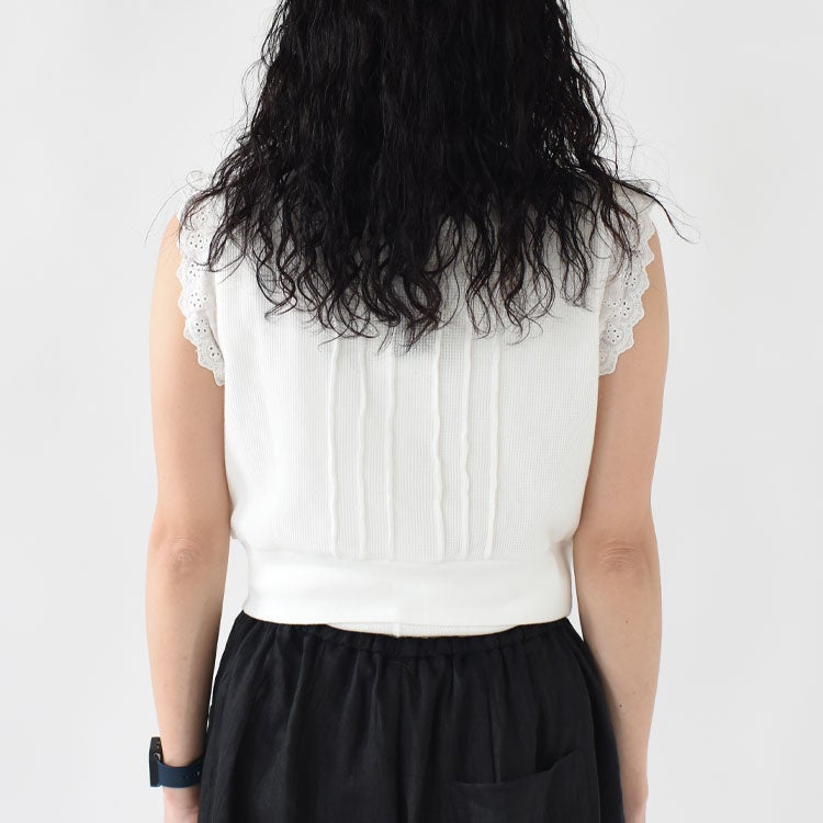 WAFFLE FRILL VEST ワッフルフリルベスト