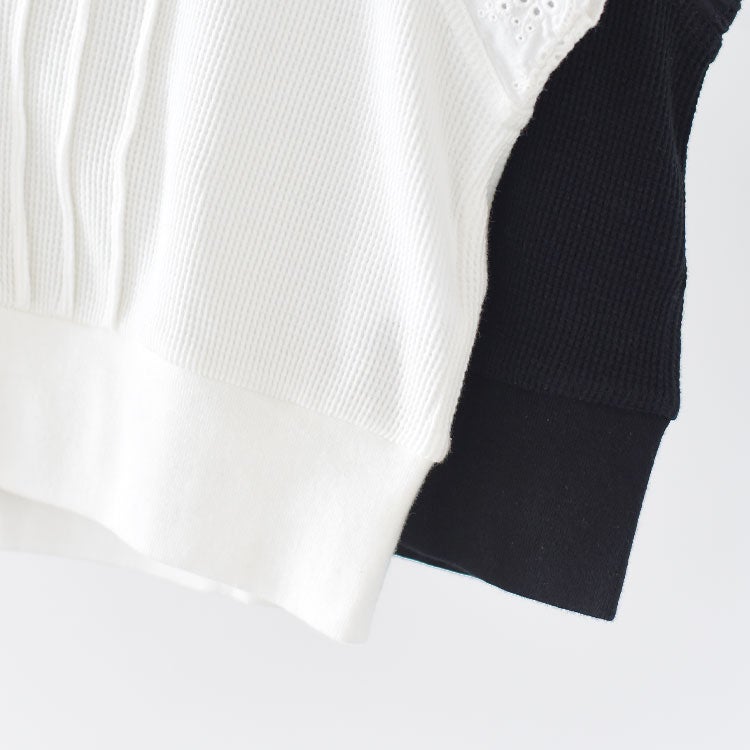 WAFFLE FRILL VEST ワッフルフリルベスト