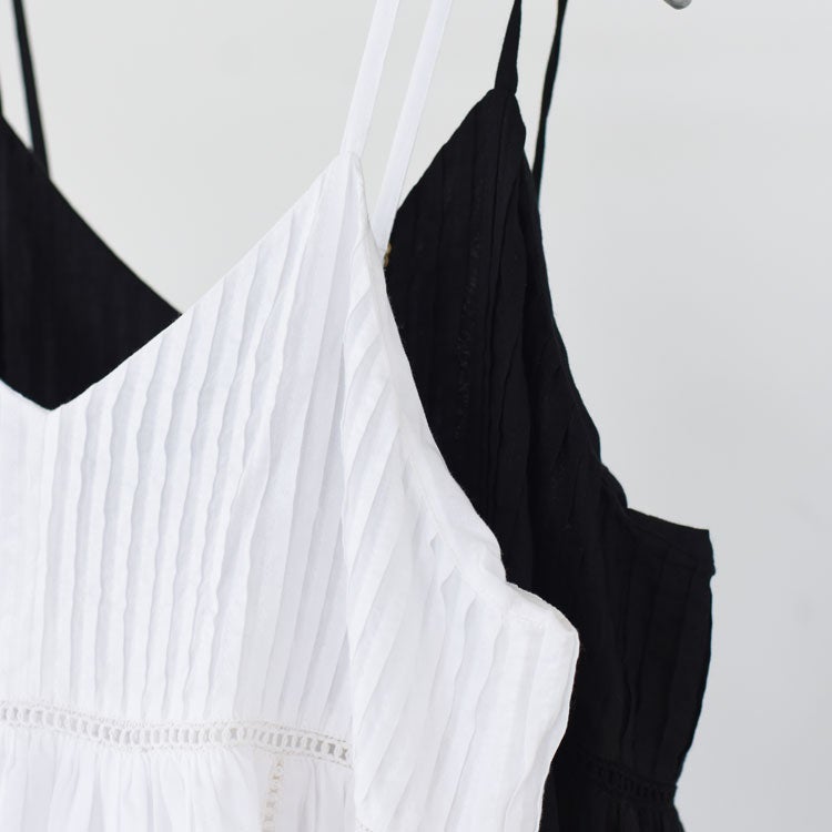 pintuck lace cami onepiece　ピンタックレースキャミワンピース