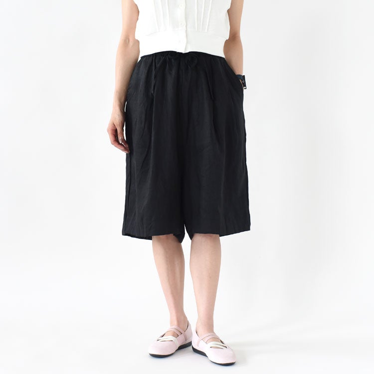 LINEN WIDE HALF PT リネンワイドハーフパンツ