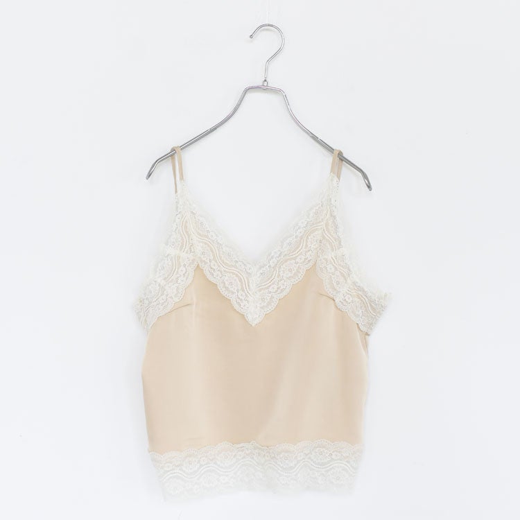 Satin Lace Camisole サテンレースキャミソール/62610425/anuke