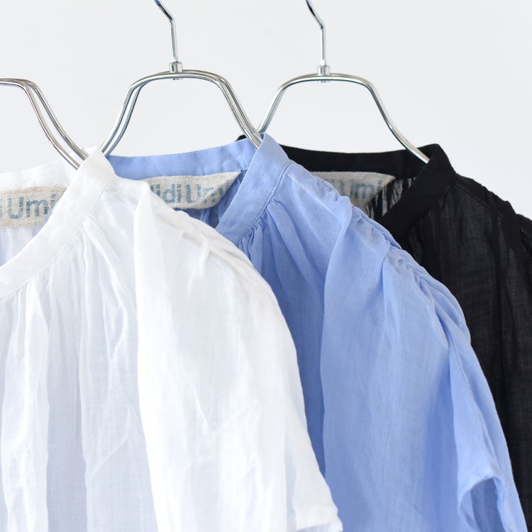 RAMIE GATHER NO SLEEVE SHIRT ラミーギャザーノースリーブシャツ